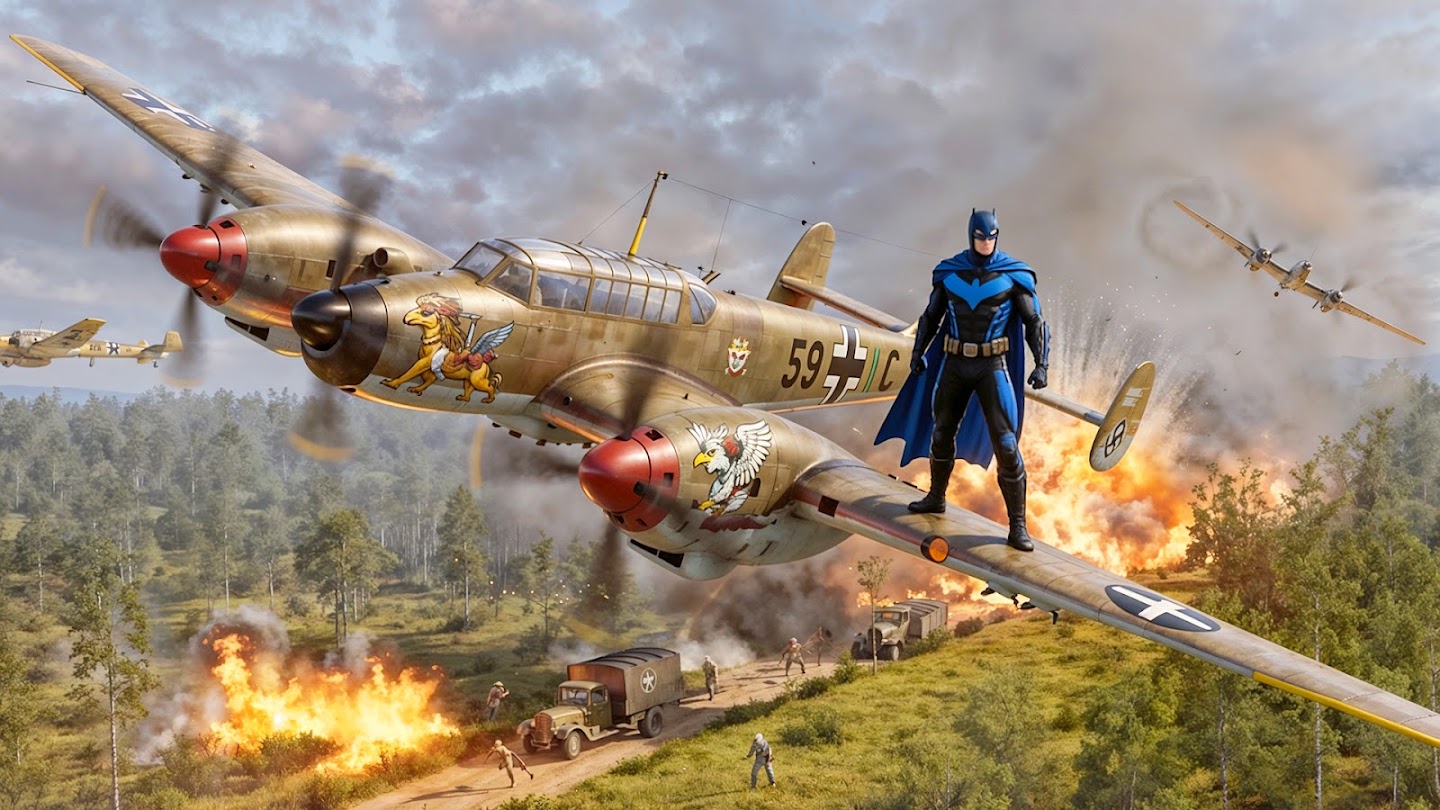 Superhero Jet Fighter Game gameplay